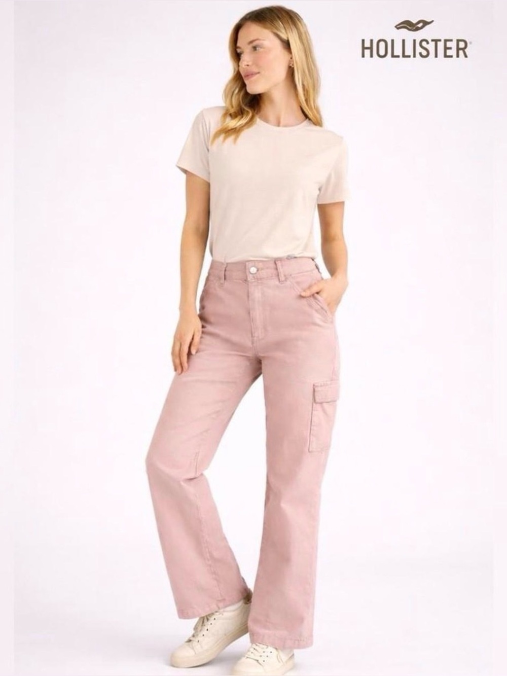 Hollister Pink Ultra High Rise dad pant Size 00R 24R